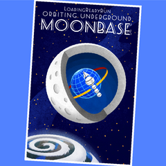 Moonbase 20th C. Travel Poster